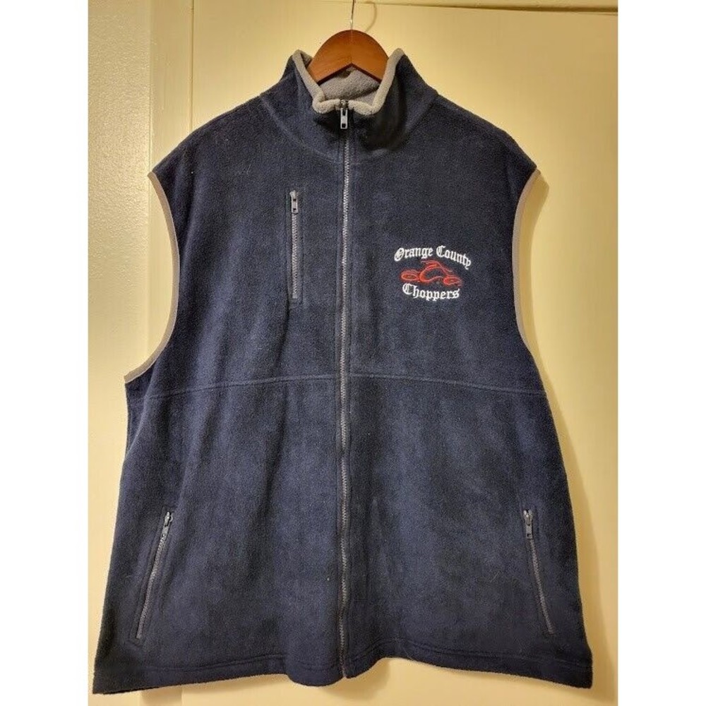 Orange County Choppers Mens XXL Fleece Full Zip Vest